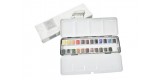 Water color Winsor and Newton Professional Lightweight Sketchers Metallic Box 24 1/2 pans