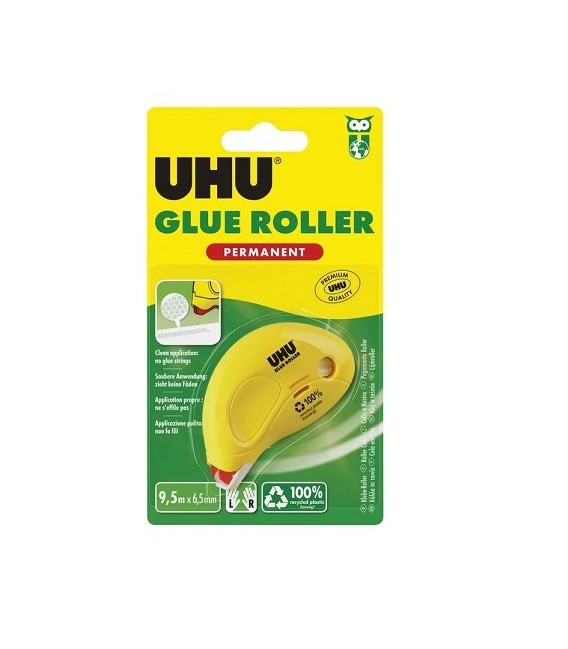 UHU Dry and Clean Pegamento Permanente en Roller 8,5 m x 6,5 mm