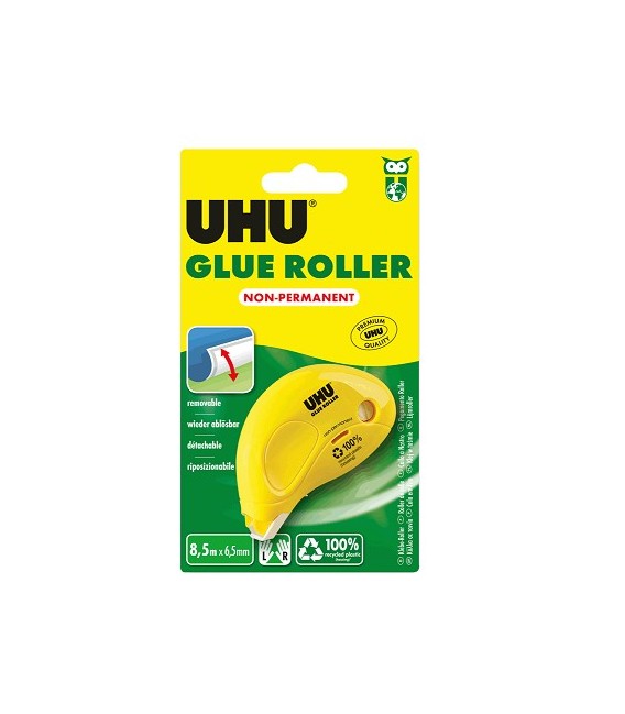 UHU Dry and Clean Pegamento no Permanente en Roller 8,5 m x 6,5 mm