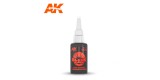 Adesivo para modelismo AK12016 BLACK WIDOW ULTRA RESISTANT Cyanocrylate Glue 20 gr.