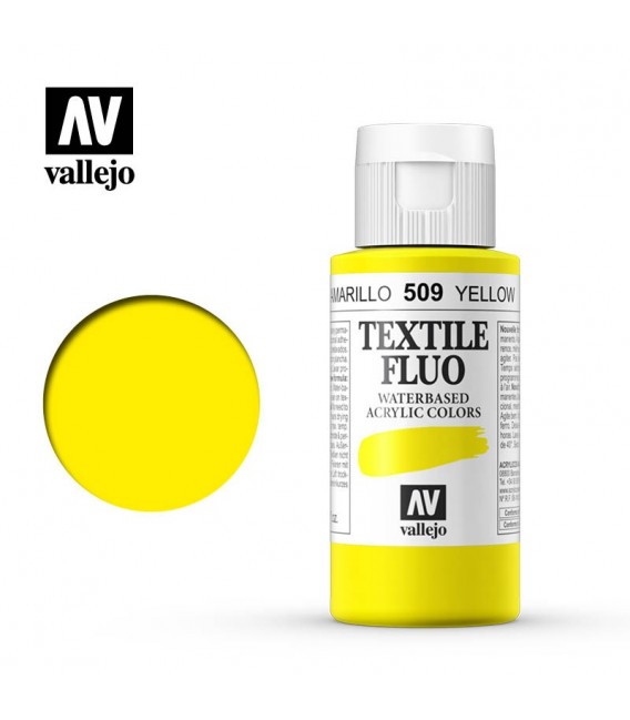 509 Yellow fluorescent Textile Color Vallejo 60 ml.
