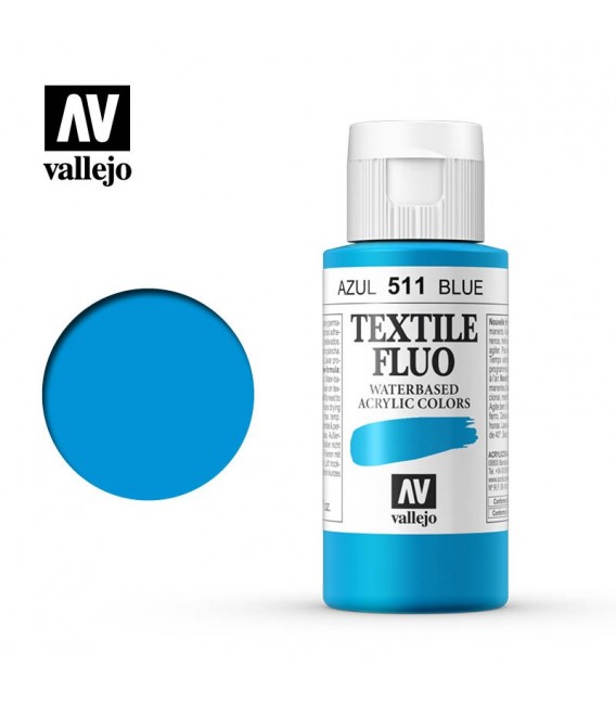 511 Blue fluorescent Textile Color Vallejo 60 ml.