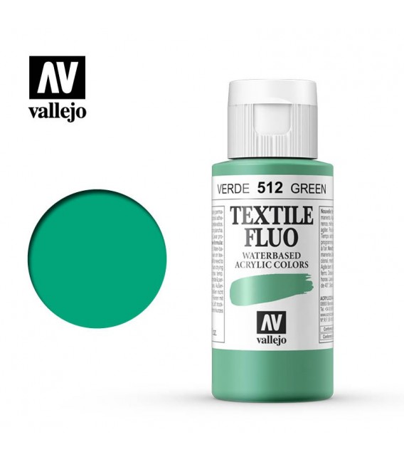 512 Green fluorescent Textile Color Vallejo 60 ml.