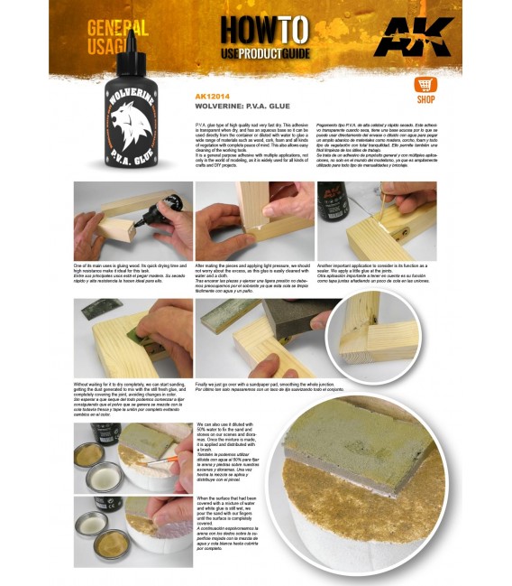 Adesivo AK12014 Wolverine P.V.A. Glue 100 ml.