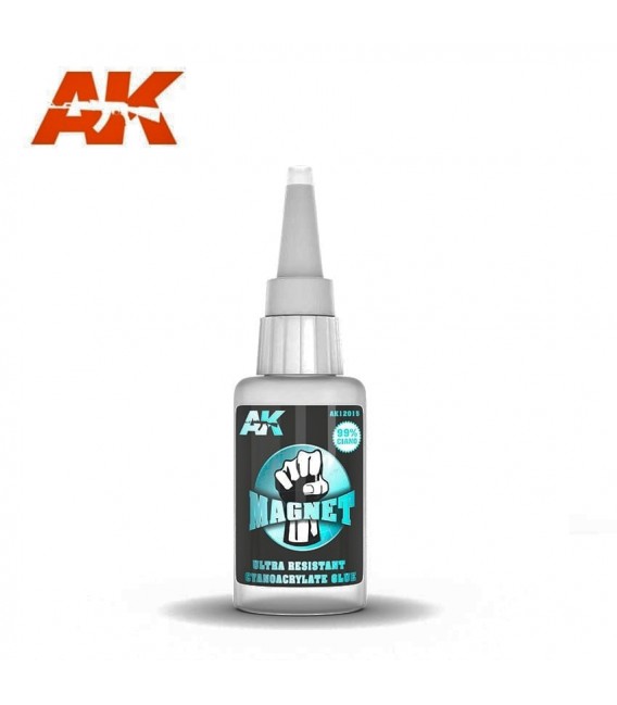 Adhesive Magnet Ultra Resistant Cyanocrylate Glue AK12015 20 gr.
