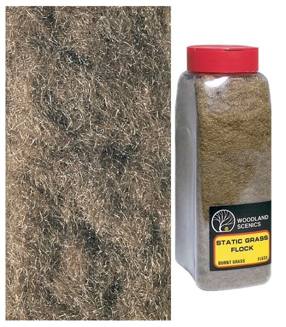 Flocage Herbe brulee - Flock Burnt Grass - FL633 Woodland Scenics 945 cm3.