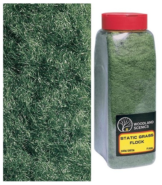 Flock Dark Green - FL636 Woodland Scenics 945 cm3.