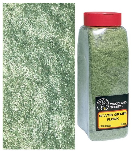 Flocage Vert Claire - Flock Light Green - FL634 Woodland Scenics 945 cm3.