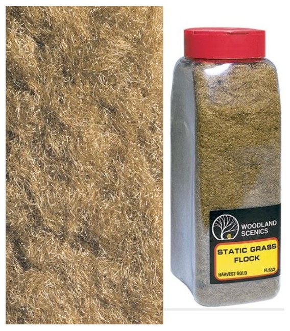 Floccaggio Oro Raccolta - Flock Harvest Gold - FL632 Woodland Scenics 945 cm3.