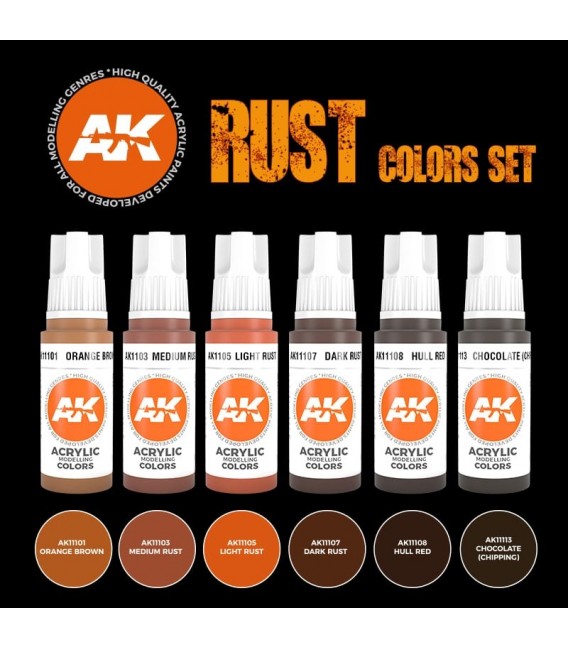AK11605 Rust and Abandoned Set 6 u. 17 ml