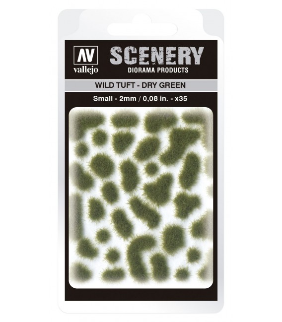 SC401 - Dry Green Wild Tuft Small 2 mm Vallejo Scenery