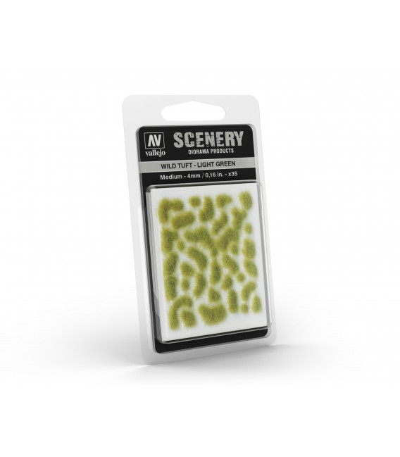 SC407 - Light Green Wild Tuft Medium 4 mm Vallejo Scenery