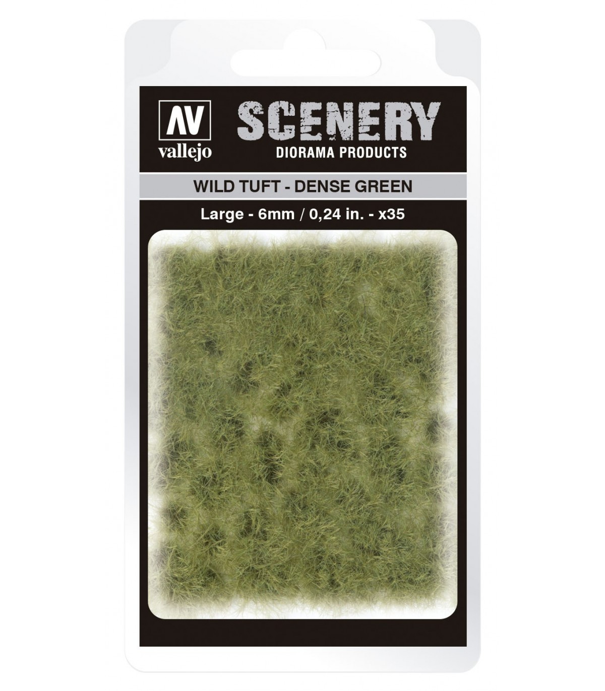 Vallejo Scenery: Wild Tuft - Dense Green 6mm Vallejo Scenery: Wild Tuft - Dense Green 6mm