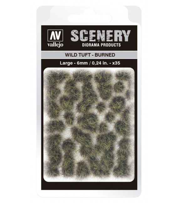 SC414 Burned Wild Tuft Large 6 mm Vallejo Scenery