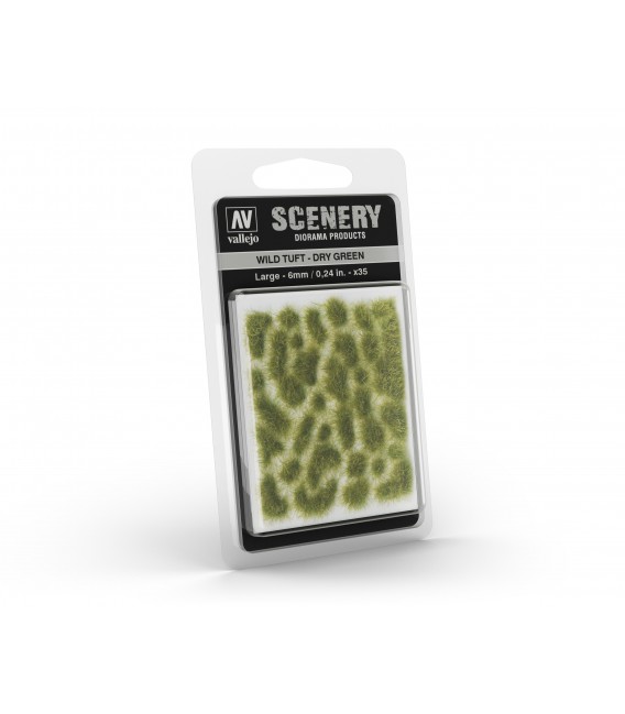 SC415 Dry Green Wild Tuft Large 6 mm Vallejo Scenery