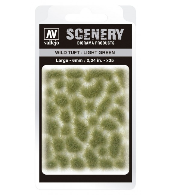 SC417 Light Green Wild Tuft Large 6 mm Vallejo Scenery