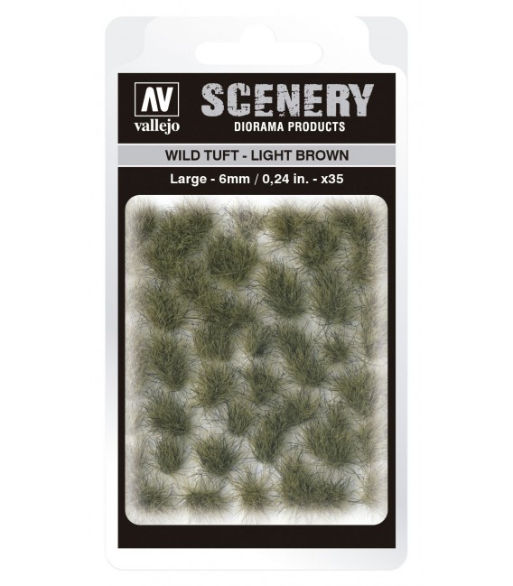 SC418 Light Brown Wild Tuft Large 6 mm Vallejo Scenery