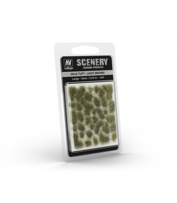 SC418 Light Brown Wild Tuft Large 6 mm Vallejo Scenery