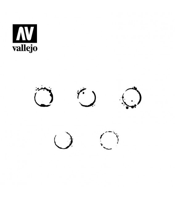 ST-AFV002 Marques Bidons Oli Vallejo Hobby Stencils 125 X 125 mm.