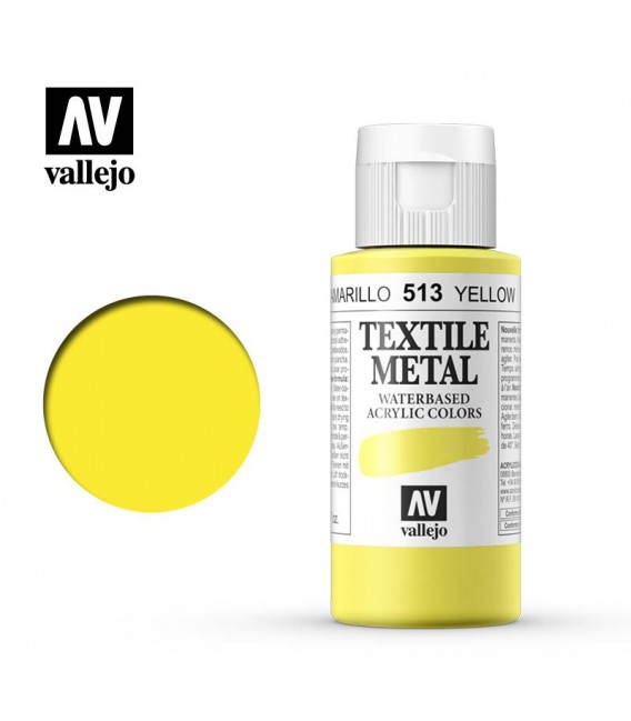513 Amarillo metalico Textile Color Vallejo 60 ml.