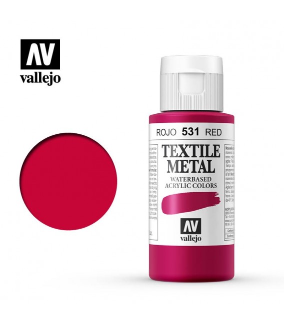531 Red metallic Textile Color Vallejo 60 ml.