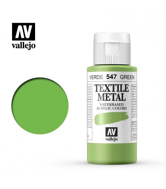 547 Green metallic Textile Color Vallejo 60 ml.