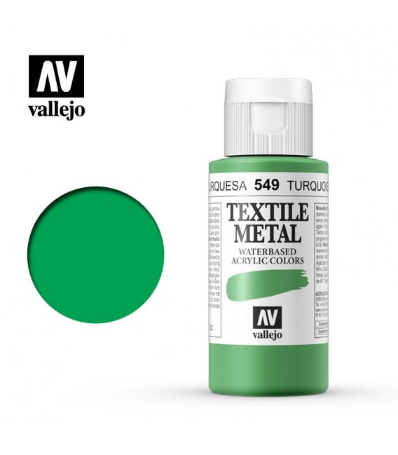 549 Turquesa metàl.lic Textile Color Vallejo 60 ml.