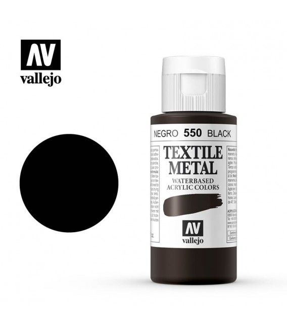 550 Black metallic Textile Color Vallejo 60 ml.
