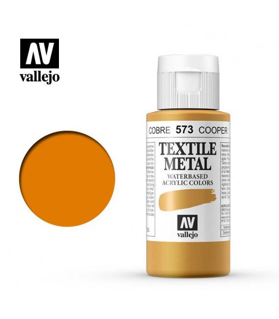 573 Copper metallic Textile Color Vallejo 60 ml.