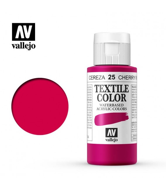 25 Cereza Textile Color Vallejo 60 ml.