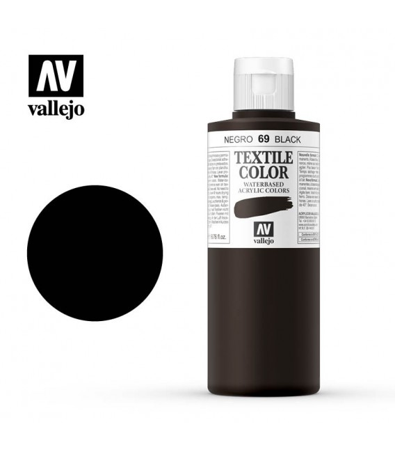 69 Black Textile Color Vallejo 200 ml.