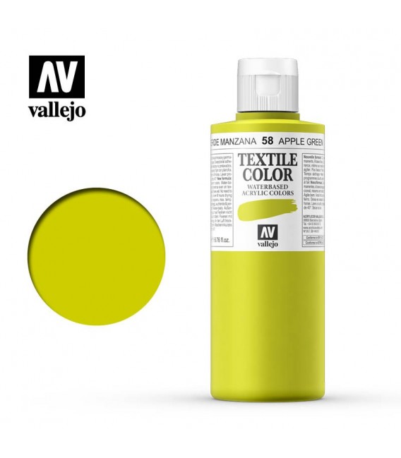 58 Verd Poma Textile Color Vallejo 200 ml.