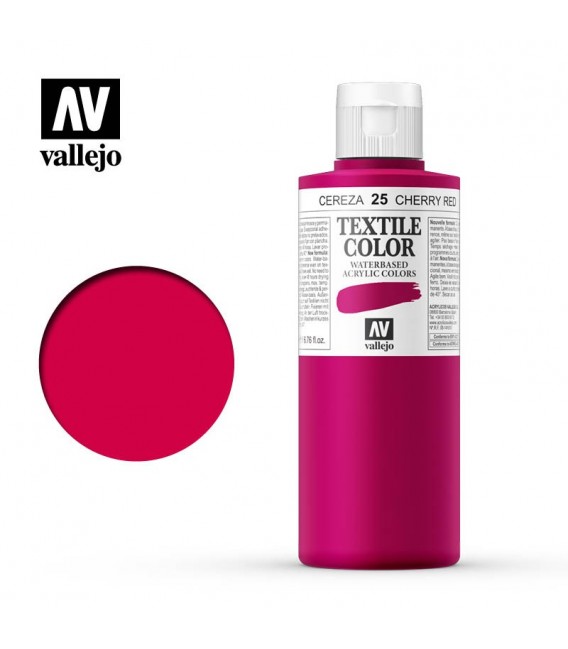 25 Cherry Red Textile Color Vallejo 200 ml.