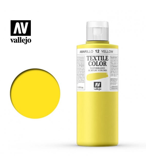 12 Amarillo Textile Color Vallejo 200 ml.