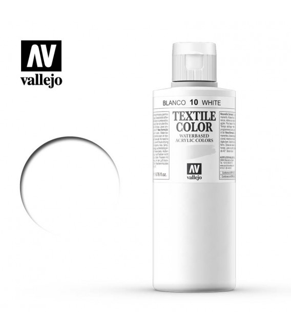 10 White Textile Color Vallejo 200 ml.