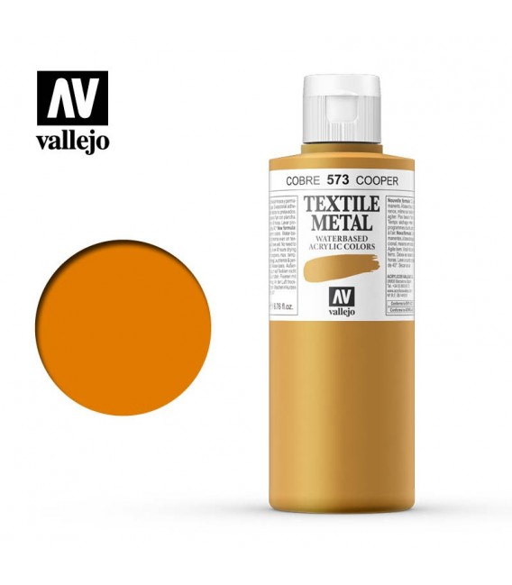 573 Copper metallic Textile Color Vallejo 200 ml.