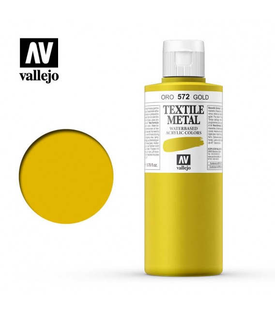 572 Oro metalico Textile Color Vallejo 200 ml.