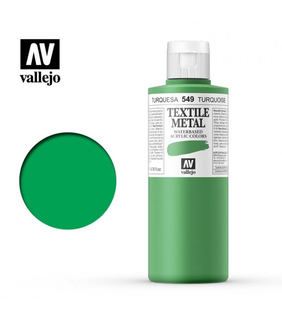 549 Turquesa metalico Textile Color Vallejo 200 ml.