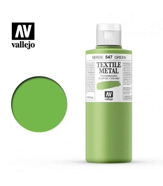 547 Green metallic Textile Color Vallejo 200 ml.
