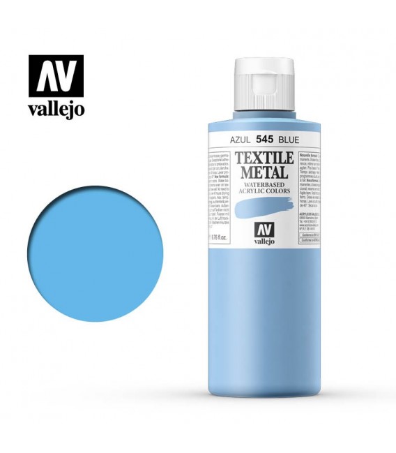 545 Blue metallic Textile Color Vallejo 200 ml.