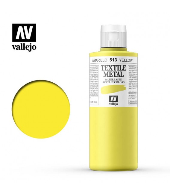 513 Amarillo metalico Textile Color Vallejo 200 ml.
