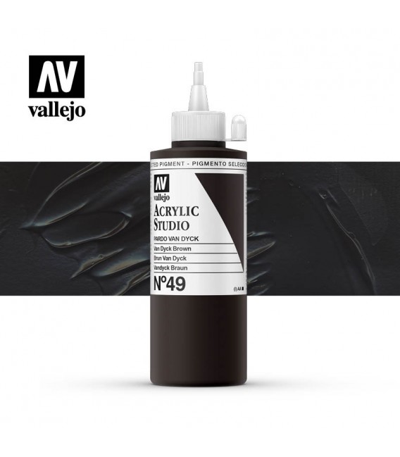 45) Acrylic Vallejo Studio 200 ml. 49 Van Dyck Brown