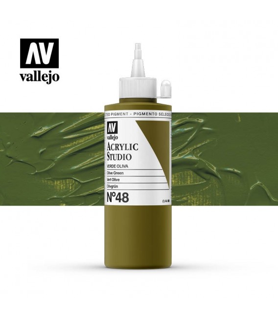 37) Acrilico Vallejo Studio 200 ml. 48 Olive Green