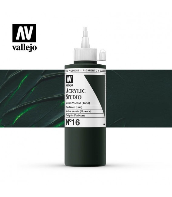36) Acrylique Vallejo Studio 200 ml. 16 Vert de Vessie (Nuan