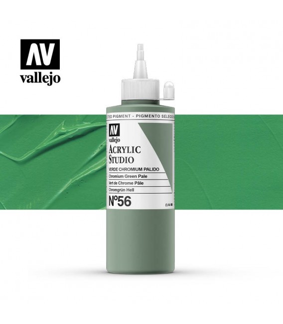 35) Acrylique Vallejo Studio 200 ml. 56 Pale Vert de Chrome