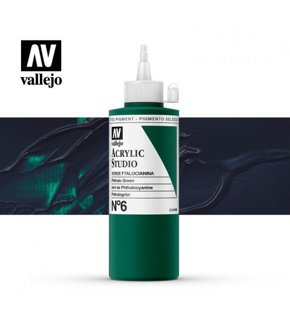 31) Acrilico Vallejo Studio 200 ml. 6 Verde Ftalocianina