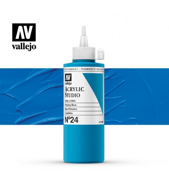 27) Acrilico Vallejo Studio 200 ml. 24 Azul Cyan