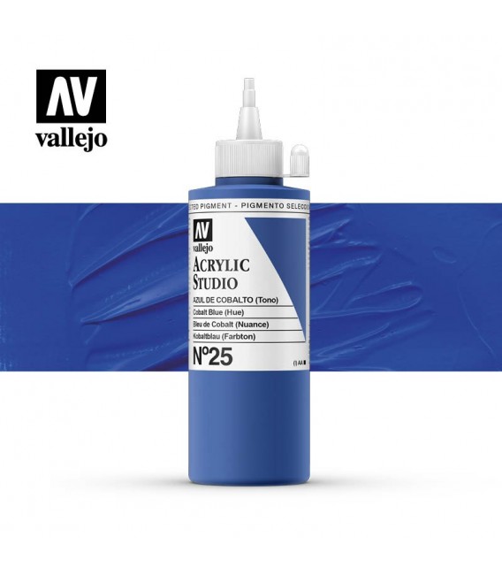 25) Acrylique Vallejo Studio 200 ml. 25 Bleu de Cobalt (Nuan