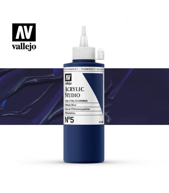 24) Acrilico Vallejo Studio 200 ml. 5 Azul Ftalocianina