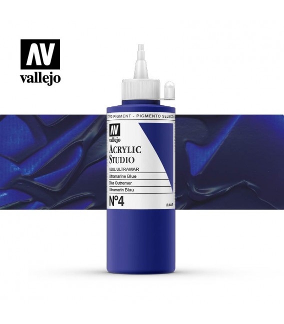 23) Acrilico Vallejo Studio 200 ml. 4 Ultramarine Blue